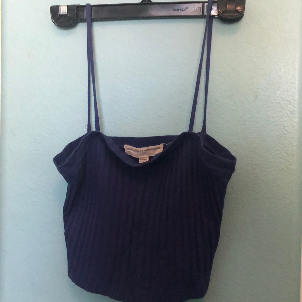 Blue ribbed tank from Urban Outfitters